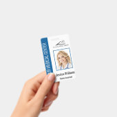 Foto-ID für Ihr Zahnarztbüro Blau Ausweis (Handheld)