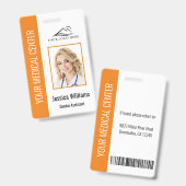Foto-ID für Ihr Zahnarztbüro Orange Ausweis (Front & Back)