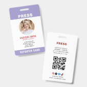 Foto-ID für Journalisten Ausweis (Vorder- & Rückseite)