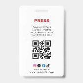 Foto-ID für Journalisten Ausweis (Rückseite)