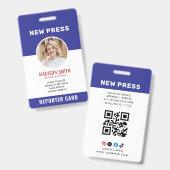 Foto-ID für Journalisten Ausweis (Vorder- & Rückseite)