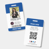 Foto-ID für Journalisten Ausweis (Vorder- & Rückseite)