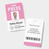 Foto-ID für Journalisten-Pressepass Ausweis (Vorder- & Rückseite)