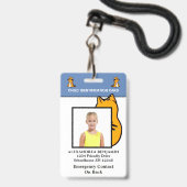 Foto-ID für Kinder Spaß individuell Ausweis (Front with Lanyard)