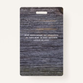 Foto-ID für kleine Mitarbeiter Ausweis (Rückseite)