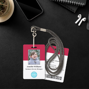 Foto-ID für kundenspezifische Mitarbeiter-Logos Ausweis