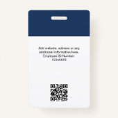 Foto-ID für kundenspezifische Mitarbeiter - Untern Ausweis (Rückseite)