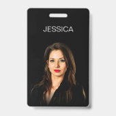Foto-ID für kundenspezifische Schwarz-Minimal-Firm Ausweis (Vorderseite)