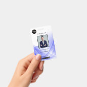 Foto-ID für lila Abstrakte Wave-Technik Ausweis (Handheld)