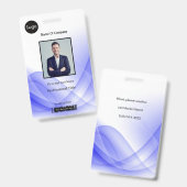 Foto-ID für lila Abstrakte Wave-Technik Ausweis (Vorder- & Rückseite)