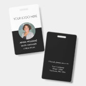 Foto-ID für Logomitarbeiter Ausweis (Vorder- & Rückseite)