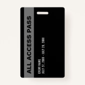 Foto-ID für "Media All Access Pass" Ausweis (Rückseite)