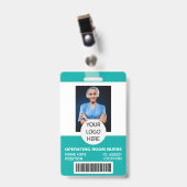 Foto-ID für medizinisches Operationssaal Ausweis (Vorderseite mit Clip)