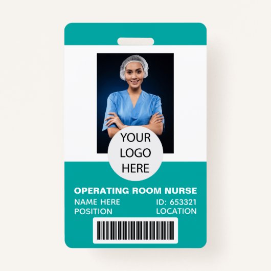 Foto-ID für medizinisches Operationssaal Ausweis (Vorderseite)