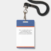 Foto-ID für Mitarbeiter Ausweis (Rückseite mit Lanyard)