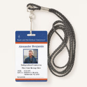 Foto-ID für Mitarbeiter Ausweis (Vorderseite mit Schlüsselband)