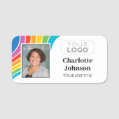 Foto-ID für Mitarbeiter-Logos - Sonderfarben Namensschild (Vorderseite)