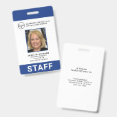 Foto-ID für Mitarbeiter mit benutzerdefiniertem Bl Ausweis (Front & Back)