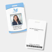 Foto-ID für Mitarbeiter mit Blue Logos Ausweis (Vorder- & Rückseite)