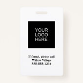 Foto-ID für Mitarbeiter von Gold mit Namen Ausweis (Rückseite)