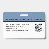 Foto-ID für MitarbeiterUnternehmen QR-Code Denim B Ausweis (Back)