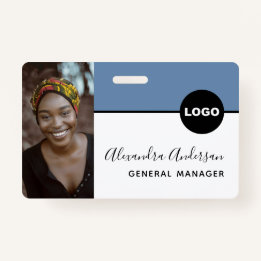 Foto-ID für MitarbeiterUnternehmen QR-Code Denim B Ausweis