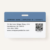 Foto-ID für MitarbeiterUnternehmen QR-Code Denim B Ausweis (Rückseite)