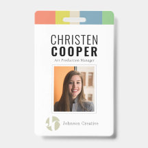 Foto-ID für moderne farbige Mitarbeiter