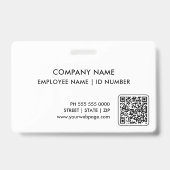 Foto-ID für moderne Firmenlogos Ausweis (Back)