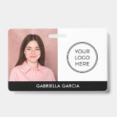 Foto-ID für moderne Firmenlogos Ausweis (Front)