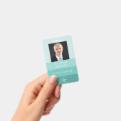 Foto-ID für moderne grüne Unternehmen Ausweis (Handheld)