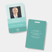 Foto-ID für moderne grüne Unternehmen Ausweis (Vorder- & Rückseite)