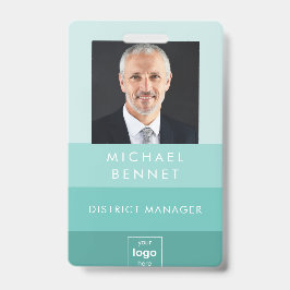 Foto-ID für moderne grüne Unternehmen Ausweis