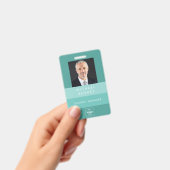 Foto-ID für moderne grüne Unternehmen Ausweis (Handheld)