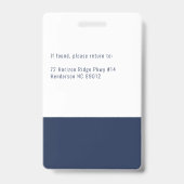 Foto-ID für Navy-Mitarbeiter Ausweis (Back)