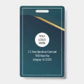 Foto-ID für Navy-Mitarbeiter-Unternehmen Security  Ausweis (Rückseite)