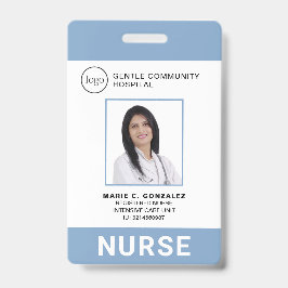 Foto-ID für Nurse Medical Light Blue Hospital Ausweis