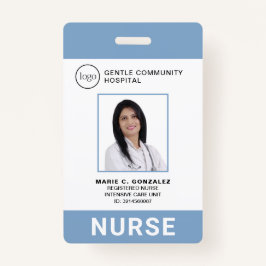 Foto-ID für Nurse Medical Light Blue Hospital Ausweis