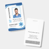 Foto-ID für personalisierte Krankenpfleger Ausweis (Vorder- & Rückseite)