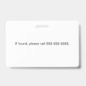 Foto-ID für personalisierte Mitarbeiter Ausweis (Rückseite)