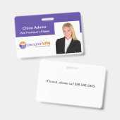 Foto-ID für personalisierte Mitarbeiter Ausweis (Vorder- & Rückseite)