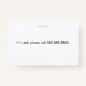 Foto-ID für personalisierte Mitarbeiter Ausweis (Rückseite)