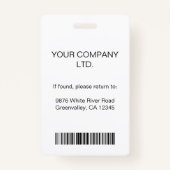 Foto-ID für personalisierte Mitarbeiter Ausweis (Rückseite)