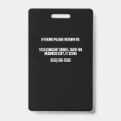 Foto-ID für personalisierte Mitarbeiter Ausweis (Rückseite)