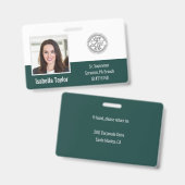 Foto-ID für personalisierte Mitarbeiter - Unterneh Ausweis (Vorder- & Rückseite)
