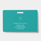 Foto-ID für personalisierte Mitarbeiter - Unterneh Ausweis (Back)