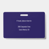 Foto-ID für personalisierte Mitarbeiter - Unterneh Ausweis (Rückseite)