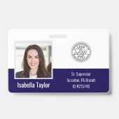 Foto-ID für personalisierte Mitarbeiter - Unterneh Ausweis (Vorderseite)