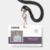 Foto-ID für personalisierte Mitarbeiter - Unterneh Ausweis (Vorderseite mit Lanyard)