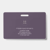 Foto-ID für personalisierte Mitarbeiter - Unterneh Ausweis (Rückseite)